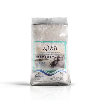 Kuchyňská sůl Floros přírodní hrubá mořská sůl z Messolonghi 1000 g