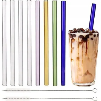Brčka na pití Bubble Tea Sada 8 ks Opakovaně Použitelné s čističem