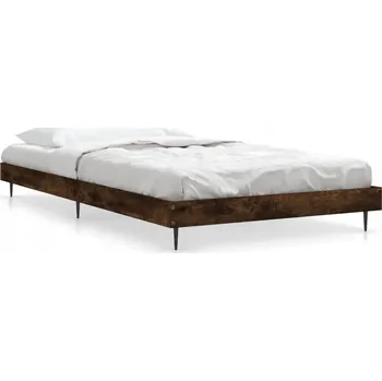 Postel Rám postele 203x103x20 cm, barva kouřový dub, kovové nohy
