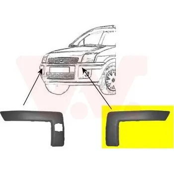 Lišta karosérie Ozdobná / ochranná lišta, nárazník VAN WEZEL 1811581