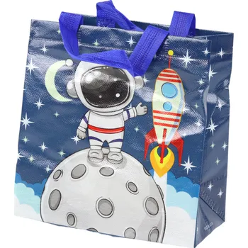 Dětský pokoj Mamido Dárková taška Vesmír 23cm x 22cm x 10cm tmavě modrá