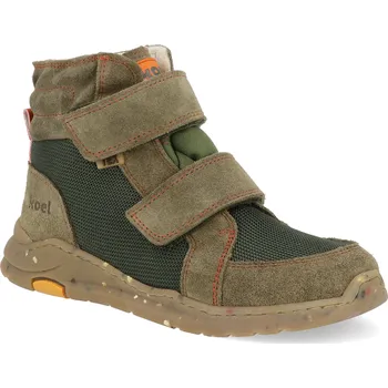 Dívčí zimní obuv Barefoot dětské zimní boty Koel - Silas Tex Olive zelené Velikost: 30