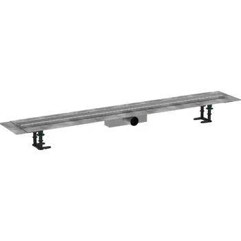 Odvodňovací žlab Hansgrohe RainDrain Compact - Sprchový žlab 120 cm, s roštem, kartáčovaná nerezová ocel 56184800