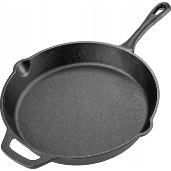 Pánev LITINOVÁ PÁNEV VELKÁ 30cm INDUKCE PLYN OHNIŠTĚ GRIL LITINOVÝ TALÍŘ ODOLNÁ