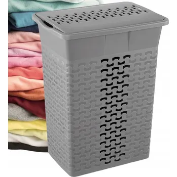 Koš na prádlo BRANQ OBDÉLNÍKOVÝ KOŠ NA PRÁDLO COTTON 35L šedý