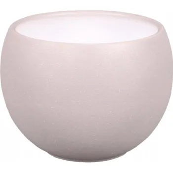 Obal na květináč Obal na květník LUNA STRUKTUR keramický matný d12x10cm, hnědošedá