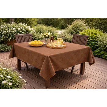 ubrus Orbytex Ubrus venkovní - kočárkovina melír skořicová Rozměry: průměr 120, Tvar: Kulatý