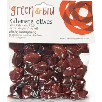 oliva Green&Blu olivy Kalamata v extra panenském olivovém oleji PDO 200 g