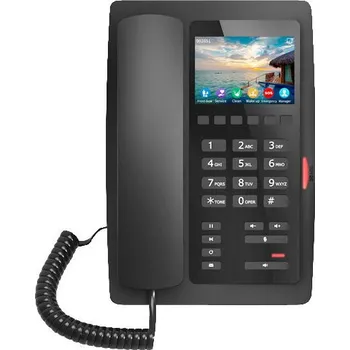 Stolní telefon Fanvil H5W hotelový WiFi SIP telefon, 2SIP, 3,5" bar. displ., 6 progr. tl., USB, PoE
