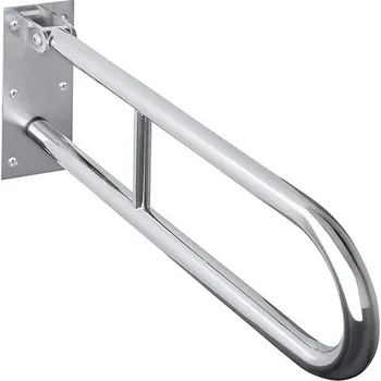 Madlo do koupelny Bemeta Design HELP: Madlo, 750 mm, ve tvaru U, sklopné, bez krytky, nerez, lesk - 301606301