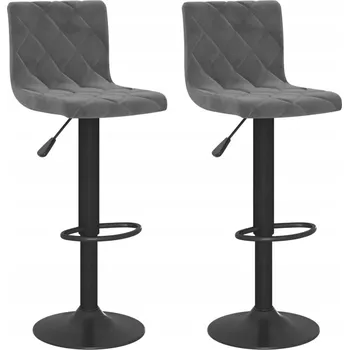 Barová židle VidaXL Barová Židle šedá 111 cm látková