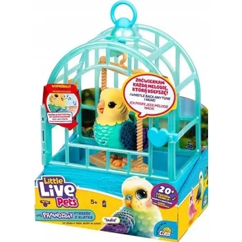 Figurka COBI Little Live Pets Můj Skutečný Ptáček s klecí - Modrý Indie