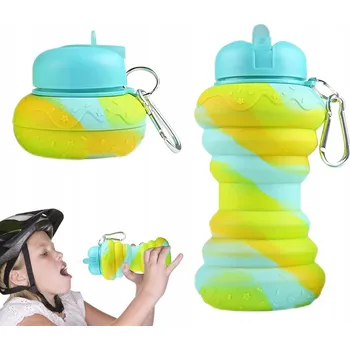 Láhev Silikonová sportovní láhev SMUKEE 550 ml