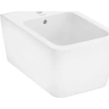 Bidet Hansgrohe EluPura Q - Závěsný bidet, otvor pro baterii, HygieneEffect bílá 62044450