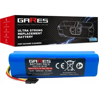 Akumulátor Gares pro Xiaomi Roborock SDJQR01RR SDJQR02RR Mijia 1S 5,8Ah