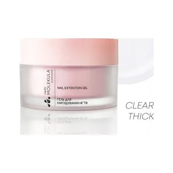 Lak na nehty Molekula Professional Builder Gel Č.. 02 Clear Thick, 15 ml - Stavební gel na nehty, čirý, hustý