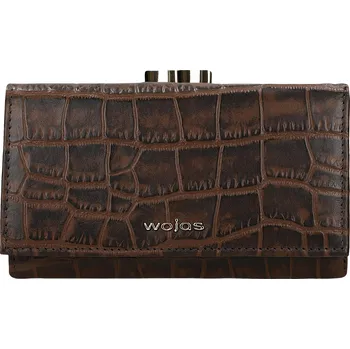 Peněženka Wojas dámská peněženka z pravé kůže hnědá