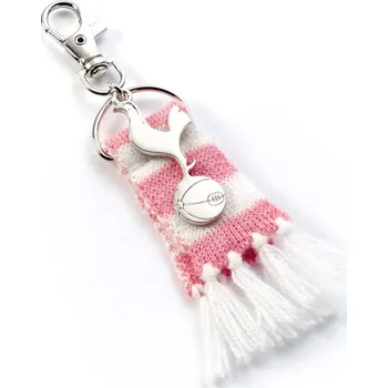 Přívěsek Přívěsek na batoh růžová pruhovaná šála Tottenham Hotspur a kohoutem