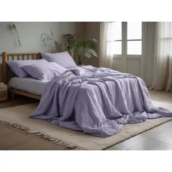 Povlečení Mušelínové povlečení MUSSARI světle fialové Rozměr povlečení: 70 x 90 cm | 140 x 200 cm, 140x200 / 70x90 cm, 140x220 / 70x90 cm