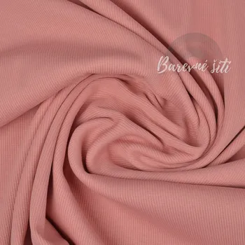 Galanterie Náplet žebrovaný, Starorůžová Premium (E) (Žebrovaný náplet)