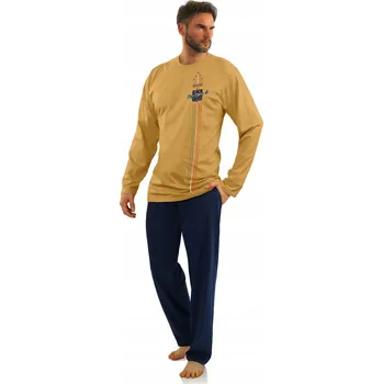 Pánské pyžamo Sesto Senso pánské pyžamo MILITARY 7542 s dlouhým rukávem, velikost XL