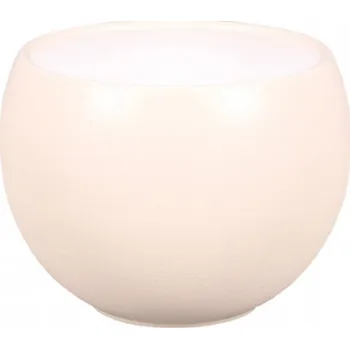 Obal na květináč Obal na květník LUNA STRUKTUR keramický matný d14x10cm, béžová