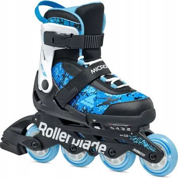 Kolečkové Brusle Rollerblade Microblade SL Black Sky Blue 33-36,5