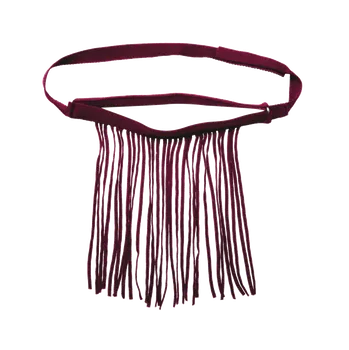 Koňská maska proti hmyzu Třásně proti mouchám Waldhausen s podhrdelníkem pony vínová