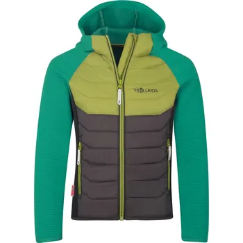 Chlapecká mikina TROLLKIDS DĚTSKÁ HYBRIDNÍ MIKINA TROLLKIDS, SIRDAL, SEA GREEN / PEAR GREEN / BLACK Velikost: 152