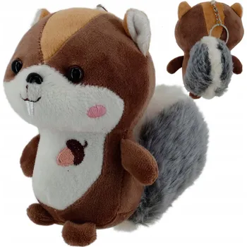 Přívěsek PŘÍVĚSEK NA KLÍČE PŘÍVĚSEK VEVERKA Z UMĚLÉ KOŽEŠINY HNĚDÁ