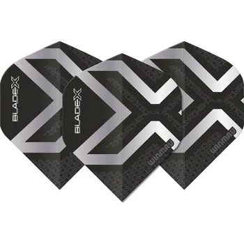 Příslušenství pro šipky Letky Winmau Blade X Prism Delta Metallic Black/Silver