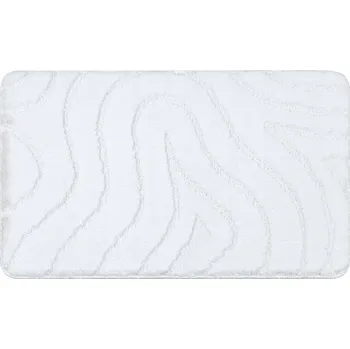 Koupelnová předložka KOUPELNOVÁ PŘEDLOŽKA 50x80 VLNY bílá PROTISKLUZOVÁ MĚKKÁ #KPL252