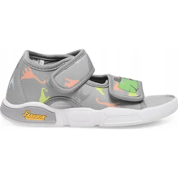 Dívčí obuv Action Boy dětské sandály textil šedé velikost 20