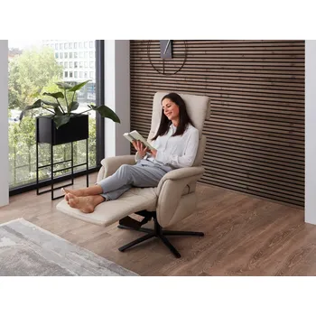 Křeslo MONO LAZYLINE relaxační kožené polohovací křeslo s manuálním polohováním