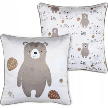 Polštář Polštář GABIN 40x40 lesní zvířátka pro děti, dekorativní