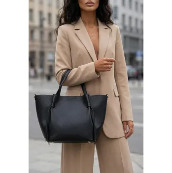 Kabelka ČERNÁ KOŽENÁ TOTE BAG KABELKA PECA del SOL