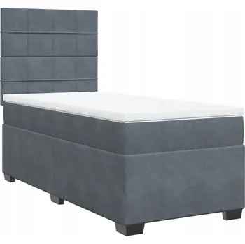 Postel Jednolůžková dřevěná postel VidaXL 90x200 cm, odstíny šedé