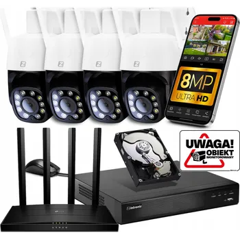 IP kamera Sada pro monitorování Zintronic 4xIKPW830V2-IR9S18MPL