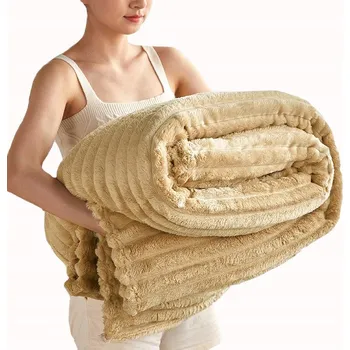 Prostěradlo Deka BestLowCost polyester 160 cm x 200 cm béžová