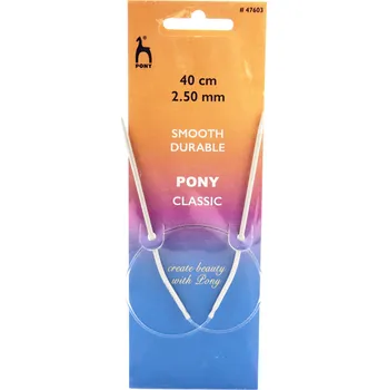Nástroj na niť a příze Jehlice kruhové PONY 40 cm č.2,5