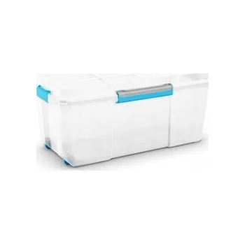 Úložný box Krabička na kolečkách s víkem, odstíny modré