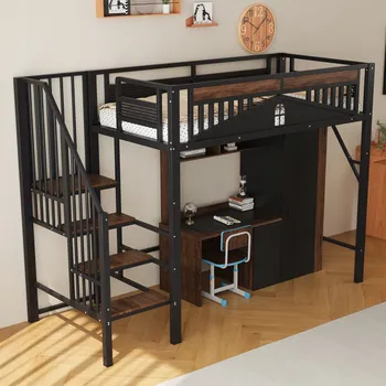 Postel Jednolůžková kovová postel Arhatreya 90x200 černá