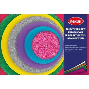 Barevný papír BAREVNÝ PAPÍR SAMOLEPICÍ A4/8 BROKÁT (SADA 10 KS)