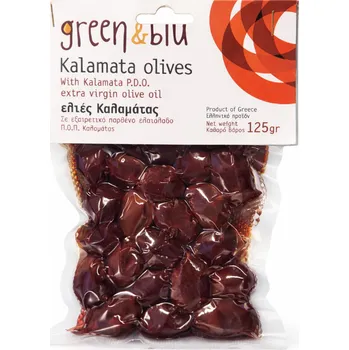 oliva Green&Blu olivy Kalamata v extra panenském olivovém oleji PDO 125 g