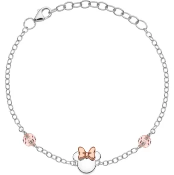 Náramek Disney dětský náramek Minnie Mouse stříbrný BS00035TRPL- 55.CS