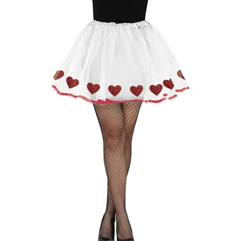 GuircaTutu sukně se srdíčky - bílá 40 cm