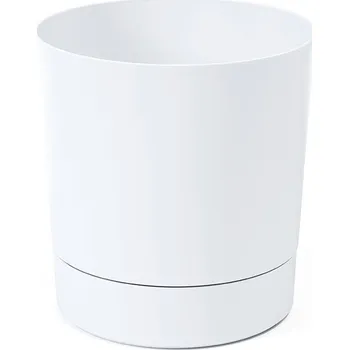 Obal na květináč Obal AURA s podmiskou plastový d18x18cm, bílý