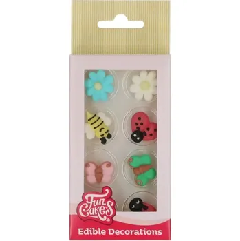 Jedlá dekorace na dort FunCakes Cukrová dekorace Jarní zahrádka sada 8 ks