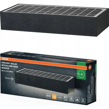 Venkovní osvětlení Solární nástěnné LED svítidlo s pohybovým a soumrakovým senzorem 6W 3000K IP65 Endura