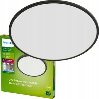 Stropní přisazené svítidlo Philips 15 W černé 4000 K IP54